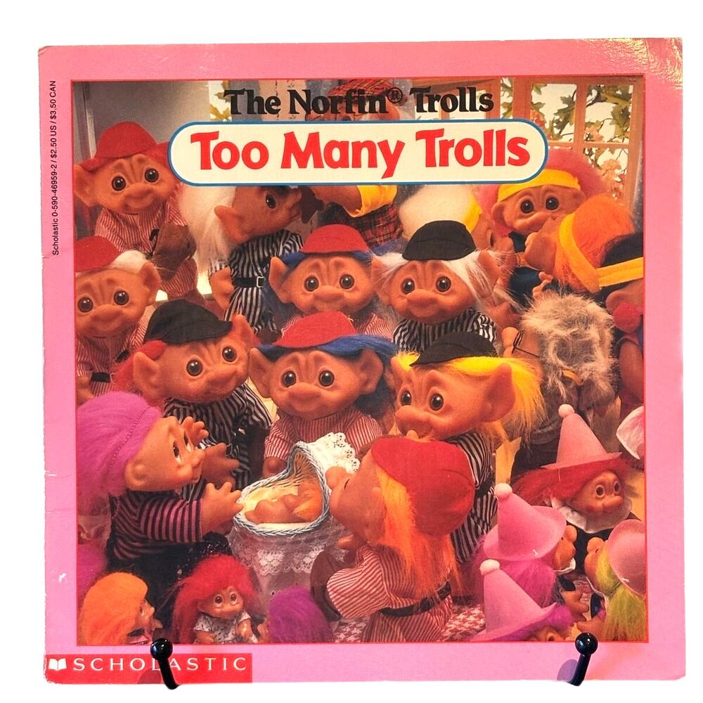 Vintage 1993 The Norfin Trolls, Too Many Trolls Book, Scholastic Paperback